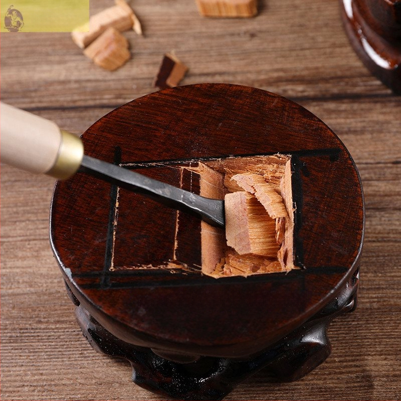 Medžio drožybos įrankiai, rankų darbo rinkinys šaukštams ir plokštėms, pasukama galva, apvalus peilis