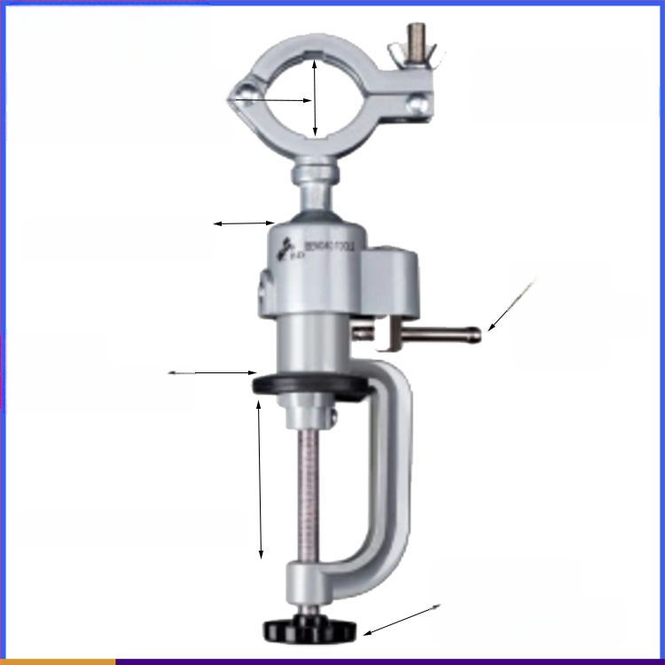Table vise със suction cup, алуминиева сплав, въртене на 360°, антихлъзгаща повърхност