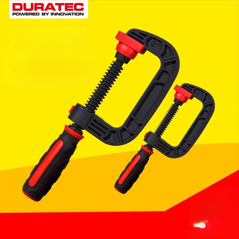 Duratec бърз зажим G/C-тип за DIY дървообработване – пластмасов, тегло 200 g, обхват 0–75