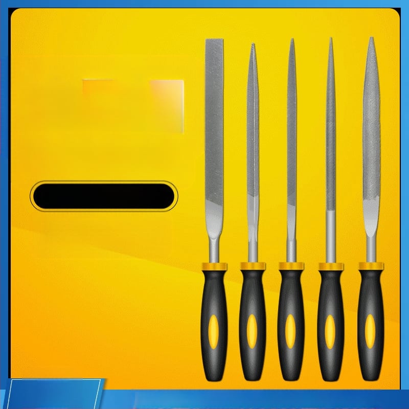 Комплект разнородни файлове, стоманени плоски файлове с двойна зъбна шарка, 10 части за дървообработване