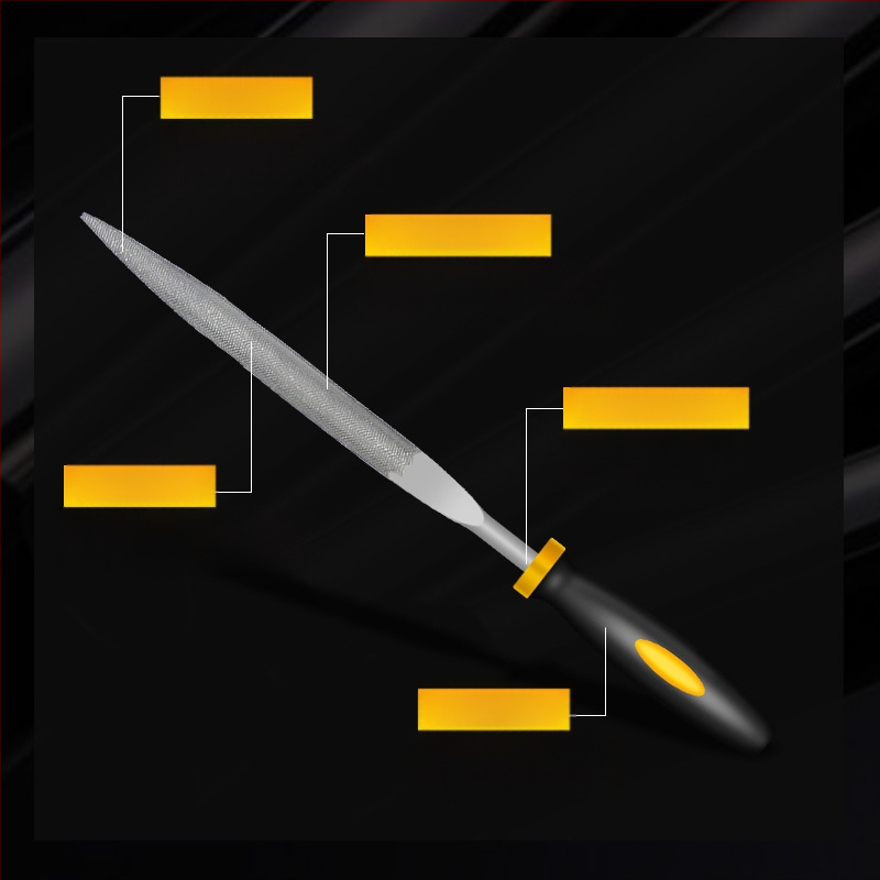 Комплект разнородни файлове, стоманени плоски файлове с двойна зъбна шарка, 10 части за дървообработване