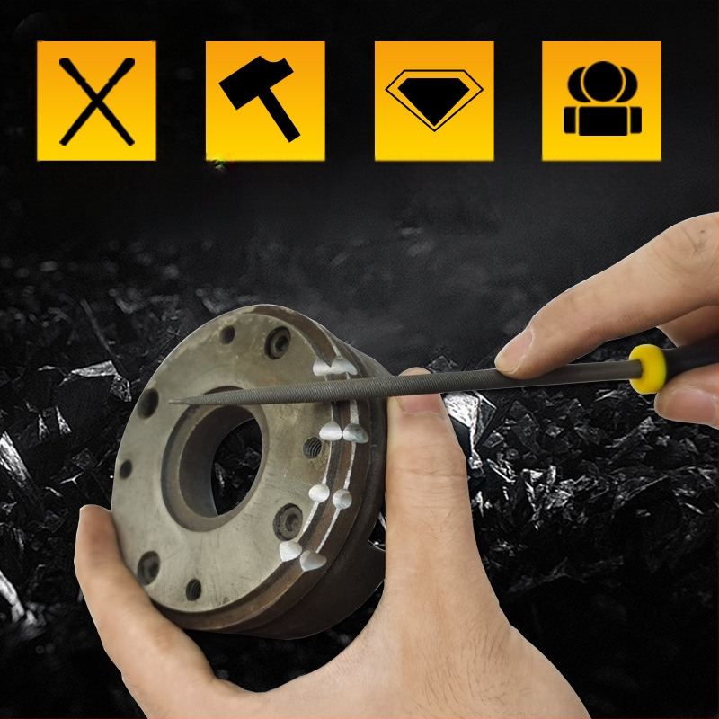 Комплект разнородни файлове, стоманени плоски файлове с двойна зъбна шарка, 10 части за дървообработване