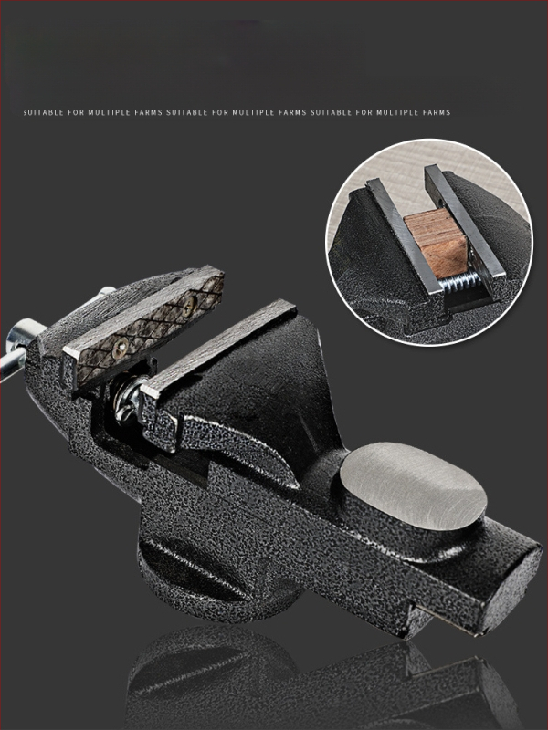 Table Vise – 360° завъртане, литая стомана, плоски челюсти, мултифункционален домашен държач за стягане