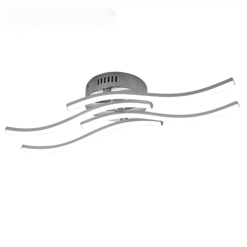 LED lubų šviestuvas su keturiomis bangomis, skirtas svetainei ir miegamajam, modernus minimalistinis dizainas, aliuminio korpusas, 85–265V, CRI ≥90, apšvietimo plotas 10–15㎡