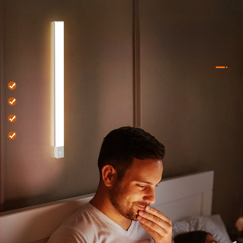 ΛΕΜΠΑ ΝΥΧΤΑΣ LED με έξυπνο αισθητήρα, εσωτερική χρήση σε υπνοδωμάτιο και ντουλάπα, λωρίδα φωτισμού ατμόσφαιρας, μοντέλο RY-200