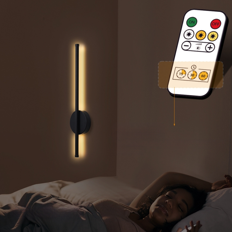 Apaļā magnētiskā sienas gaisma ar LED, ar tālvadību, bez vadiem, alumīnija korpuss, nordiskais stils