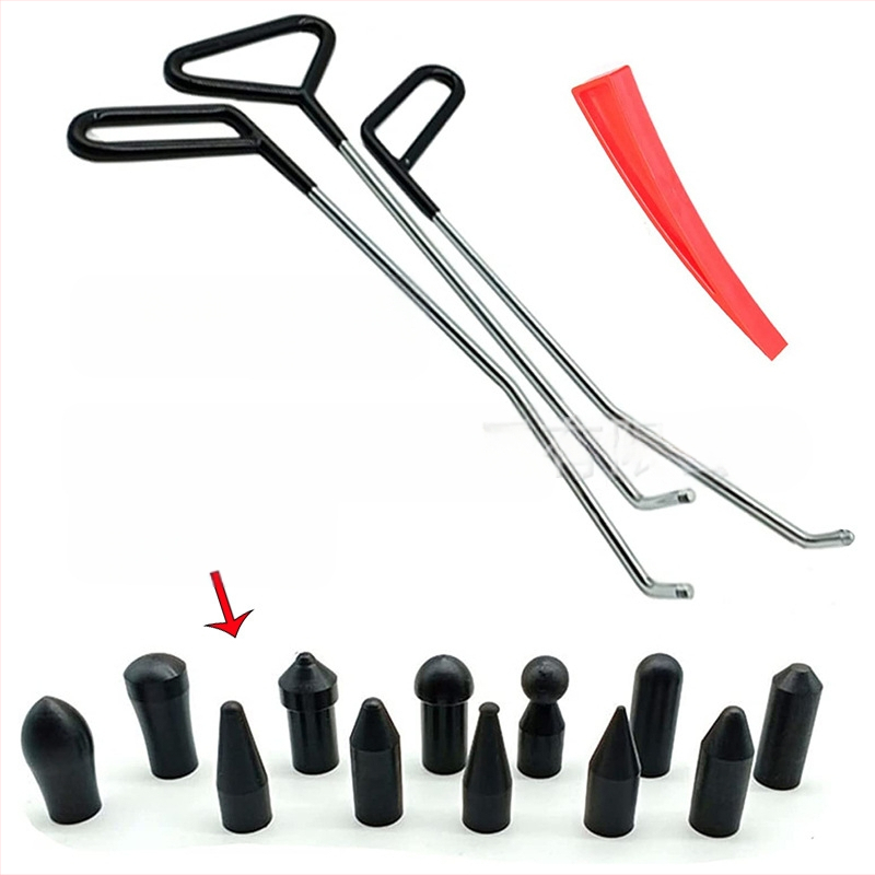 Ремонтен лост за вдлъбвания по автомобил – Материал: Alloy steel, carbon steel; Комплект: 16 части; Предназначен за автомобили и мотоциклети