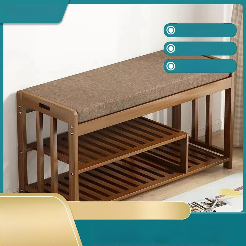 Πάγκος αλλαγής παπουτσιών εισόδου με χώρο αποθήκευσης — μπαμπού, μάρκα Yongjue, μοντέλο Shoe Changing Stool, κωδικός 453425