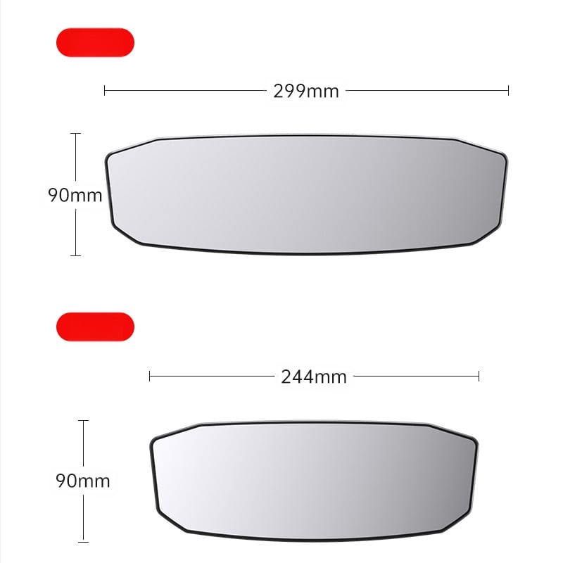 HD iekšējais auto spogulis, plašs skata leņķis, liels redzes laukums, plakana/lieca virsma, palīdzība atpakaļgaitā aklajiem stūriem