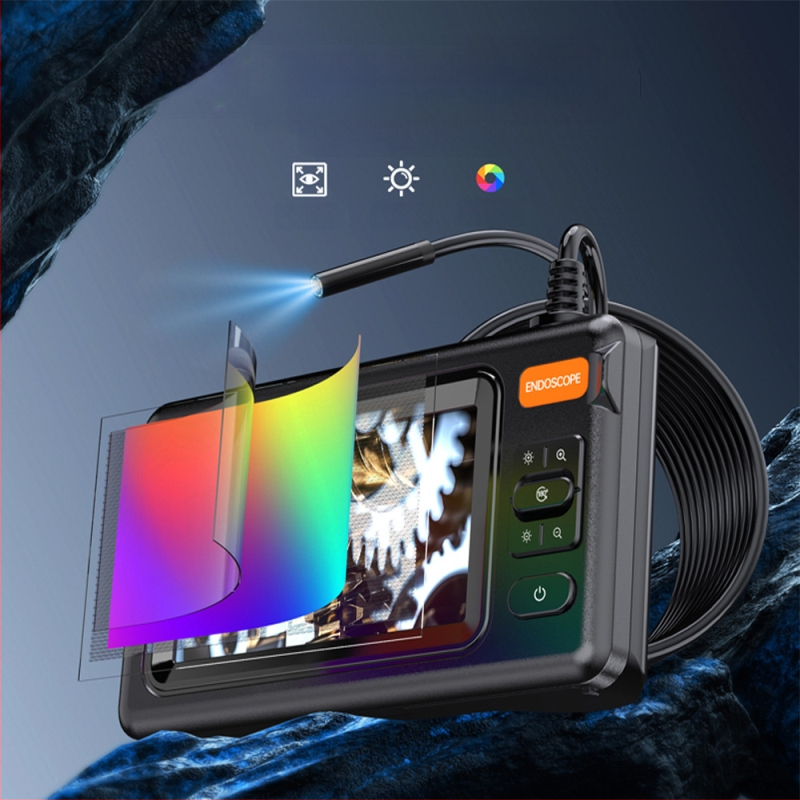 Βιομηχανικό ενδοσκόπιο με οθόνη — 8 mm φακός, HD οθόνη, επιθεώρηση αυτοκινήτων και σωληνώσεων
