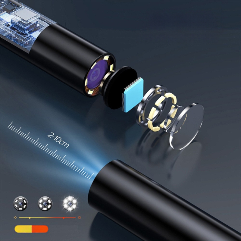 Βιομηχανικό ενδοσκόπιο με οθόνη — 8 mm φακός, HD οθόνη, επιθεώρηση αυτοκινήτων και σωληνώσεων