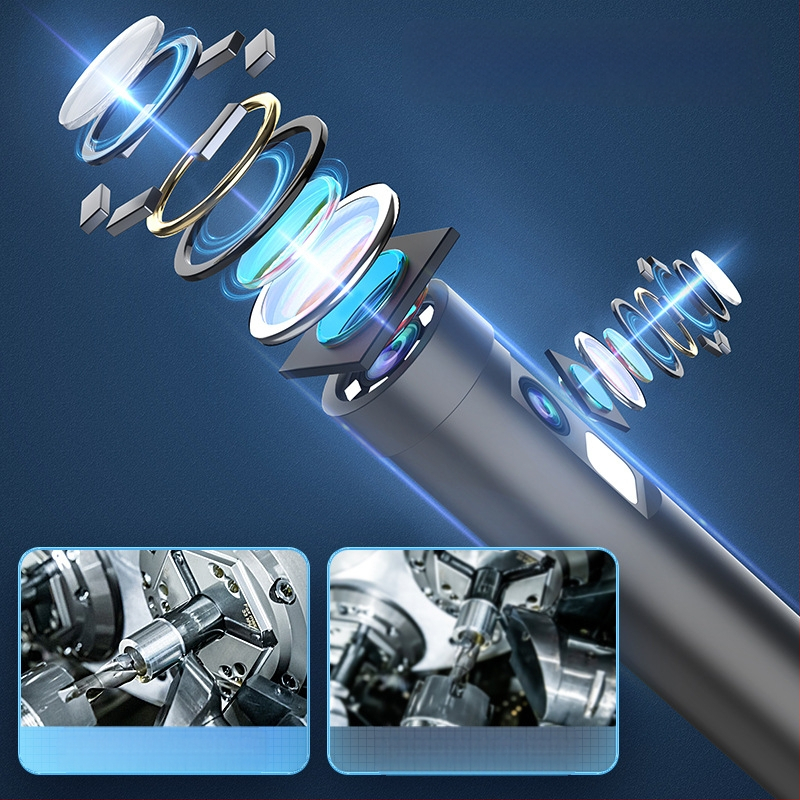 Endoskop s dvostrukim lećama za auto popravak i industrijske cijevi, model W300, 5,5 mm sonde, radna duljina 1000 mm, IP67 vodootporan, 68° vidno polje