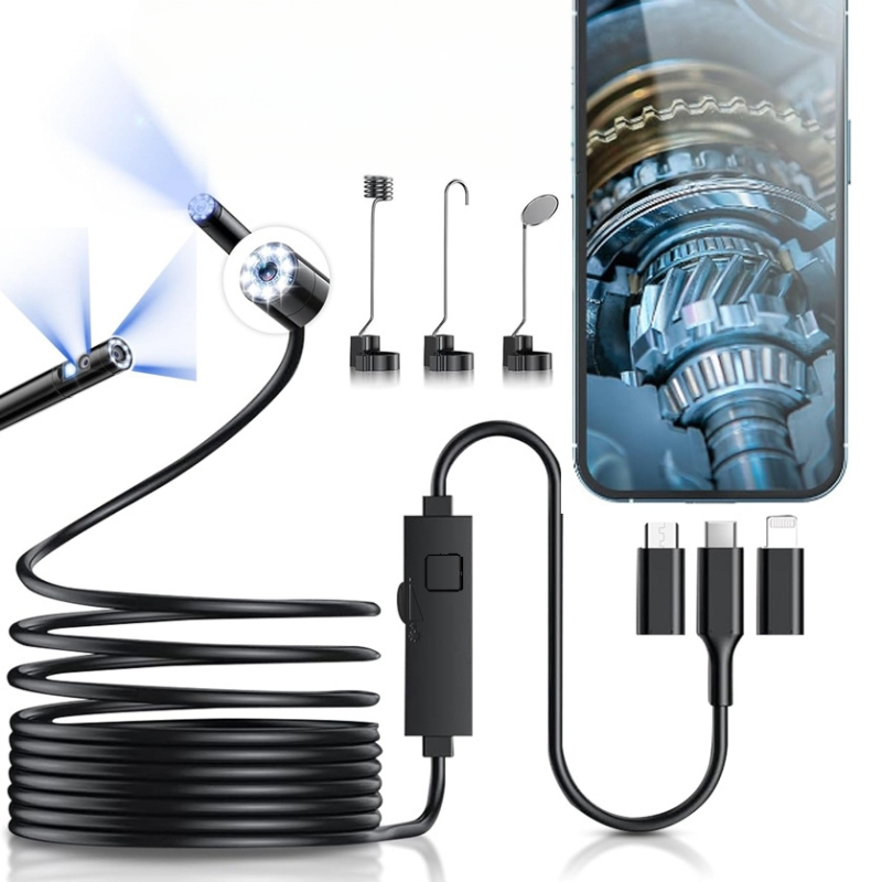 Jade YS105 industrijski boreskop za inspekciju cijevi i automobila, IP67 vodootporan, 1440P, spojen sa pametnim telefonom, LED rasvjeta