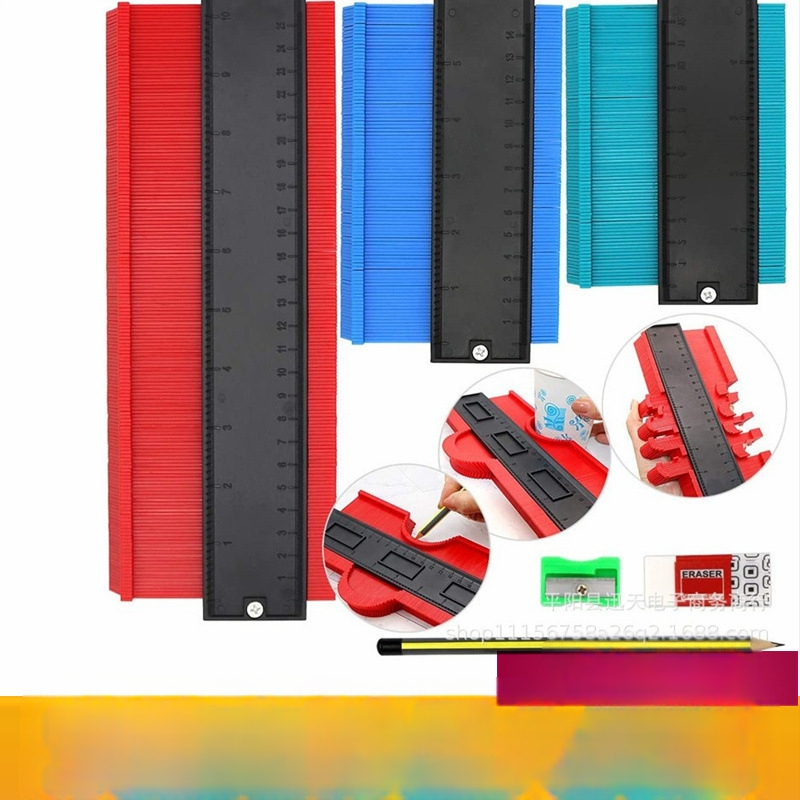 Ραδιάν χάρακας περιγράμματος — Xuntian 214, πλαστικό, εύρος μέτρησης 124, γωνιακός χάρακας