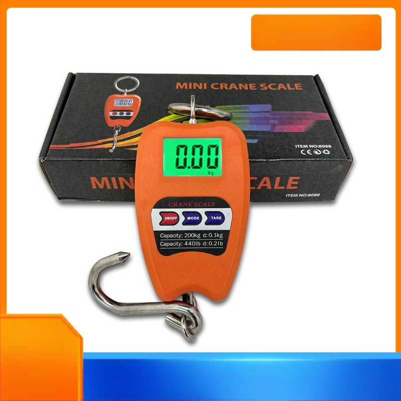 Elektroninės pakabinamos svarstyklės, 200 kg talpa, LED ekranas, universalus naudojimas.