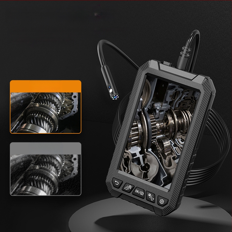 Pārvadājamais rūpnieciskais endoskops ar ekrānu klimatizācijas cauruļu pārbaudei — zondes diametrs 8 mm, darba garums 1000 mm, skatīšanās leņķis 178°, LED apgaismojums, 200w pikseļi