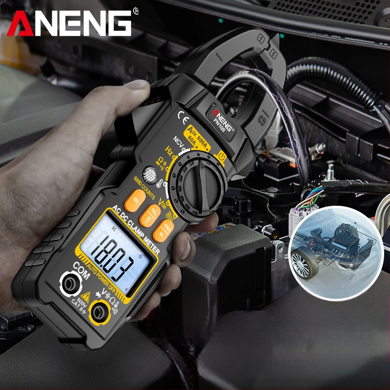 Цифров клампметър AC/DC, висок ток, за електротехници, мултифункционален измервател за поддръжка