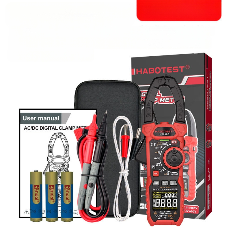 Дигитален кламп-метър, AC/DC измерване, обхват до 1000 A, LCD дисплей, защита срещу прегаряне, многофункционален