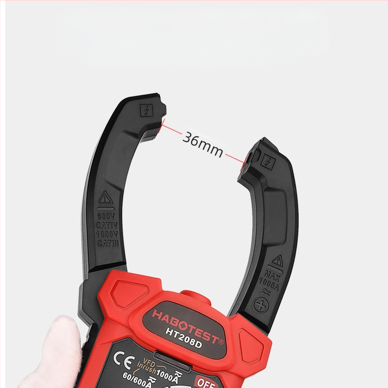 Дигитален кламп-метър, AC/DC измерване, обхват до 1000 A, LCD дисплей, защита срещу прегаряне, многофункционален