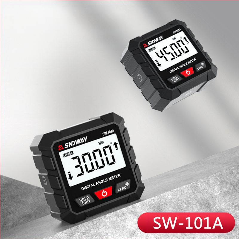 Shendawei SW101A цифров дисплей инклинометър-ъгломер, обхват 4×90°, електронен наклономер
