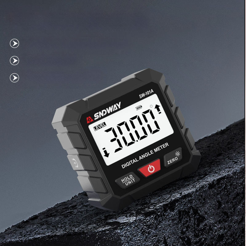 Shendawei SW101A цифров дисплей инклинометър-ъгломер, обхват 4×90°, електронен наклономер