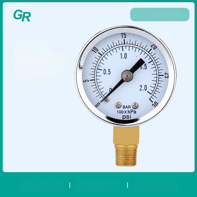 Preciziškas slėgio matuoklis su radialiniu jungtimi, diapazonas 0-0.2, tikslumas 2.5, aplinkos temperatūra -25 iki 55, modelis Y-40A