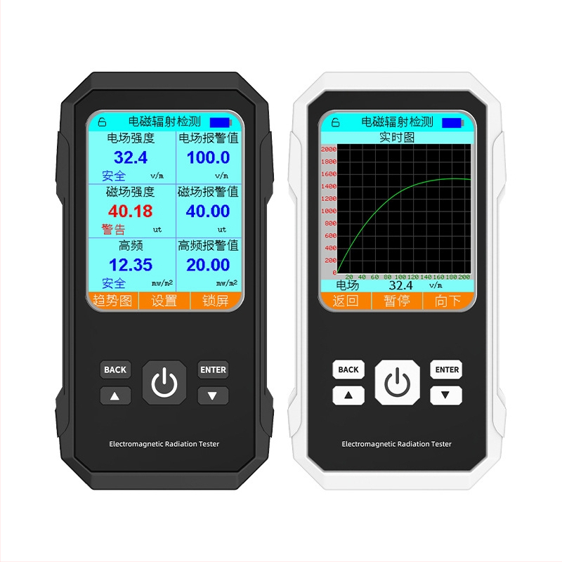 Тестер за електромагнитно лъчение | Модел YJ-VTER2; Електрично поле 1–1999 V/m; Магнитно поле 0.01–19.99 μT; Обекти за измерване: микровълнова печка, мобилен телефон, компютър; Точност 0.1