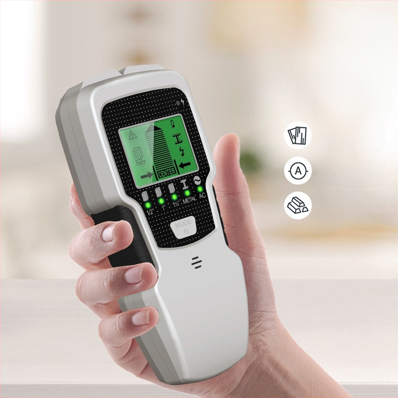 SH501 Χειροκίνητος ανιχνευτής τοίχων με 5-σε-1 λειτουργία; εύρος μέτρησης 12,7–60 mm; μέγεθος ακροφυσίου 60 mm; Roar