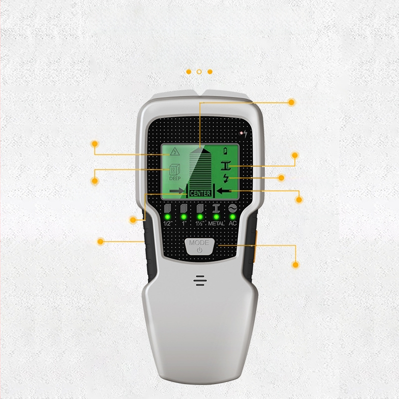 SH501 Χειροκίνητος ανιχνευτής τοίχων με 5-σε-1 λειτουργία; εύρος μέτρησης 12,7–60 mm; μέγεθος ακροφυσίου 60 mm; Roar
