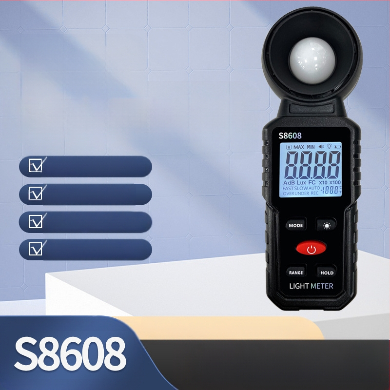 Μετρητής φωτισμού υψηλής ακρίβειας και μέτρησης φωτεινότητας | Μοντέλο S8608-ZX | Μάρκα Beautiful