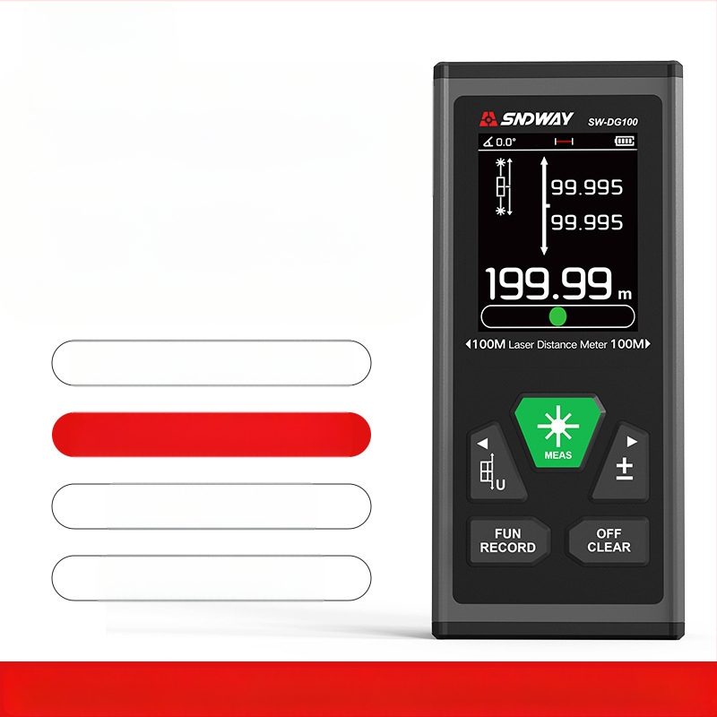 Διπλής κατεύθυνσης λέιζερ μετρητής απόστασης με υπέρυθρο ηλεκτρονικό μέτρο, εμβέλεια 200 m, μαγνητικό πίσω μέρος, μπαταρία λιθίου