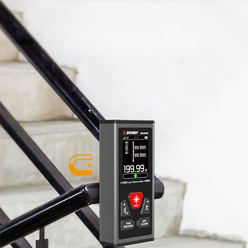 Διπλής κατεύθυνσης λέιζερ μετρητής απόστασης με υπέρυθρο ηλεκτρονικό μέτρο, εμβέλεια 200 m, μαγνητικό πίσω μέρος, μπαταρία λιθίου