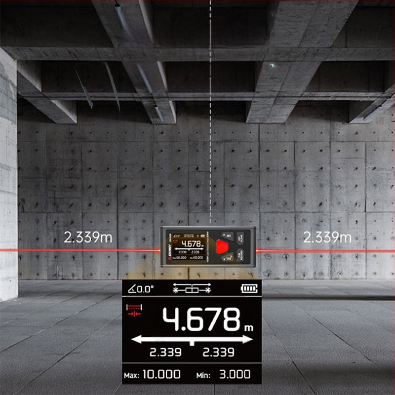 Διπλής κατεύθυνσης λέιζερ μετρητής απόστασης με υπέρυθρο ηλεκτρονικό μέτρο, εμβέλεια 200 m, μαγνητικό πίσω μέρος, μπαταρία λιθίου