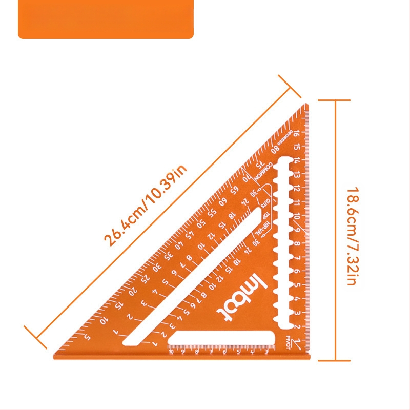 Imbot Алуминиева сплав Триъгълник за дървообработване, 45° – Висока прецизност, Многофункционален, Удебелен дизайн