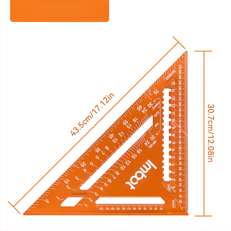 Imbot Алуминиева сплав Триъгълник за дървообработване, 45° – Висока прецизност, Многофункционален, Удебелен дизайн