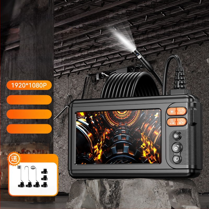 Industrijski endoskop s dvostrukim lećama, promjer sonde 8,0 mm, radna duljina 5 m, IP67 vodootpornost, LED rasvjeta, HD IPS zaslon