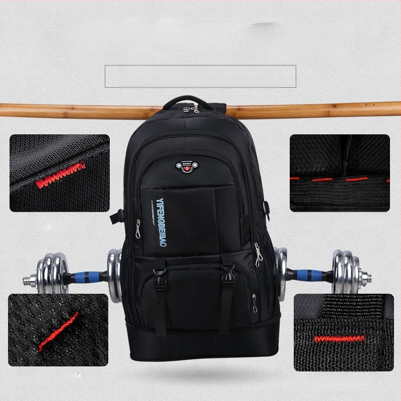 Σακίδιο πεζοπορίας από Oxford ύφασμα, διαπνέον, μειώνει το φόρτο και προστατεύει τη σπονδυλική στήλη, με καμπύλους ιμάντες ώμου