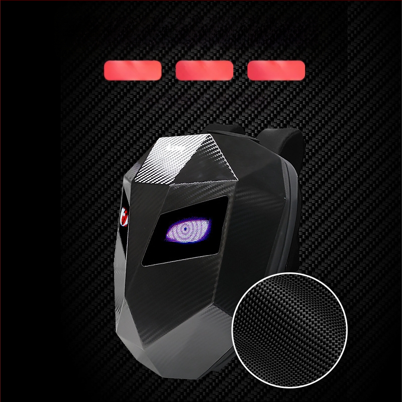 LOY Dviračių kuprinė, 20L, ABS+PC, Anglies pluošto tekstūra, Įtrauktos lietaus gaubtos, Tinka motociklams ir dviračiams