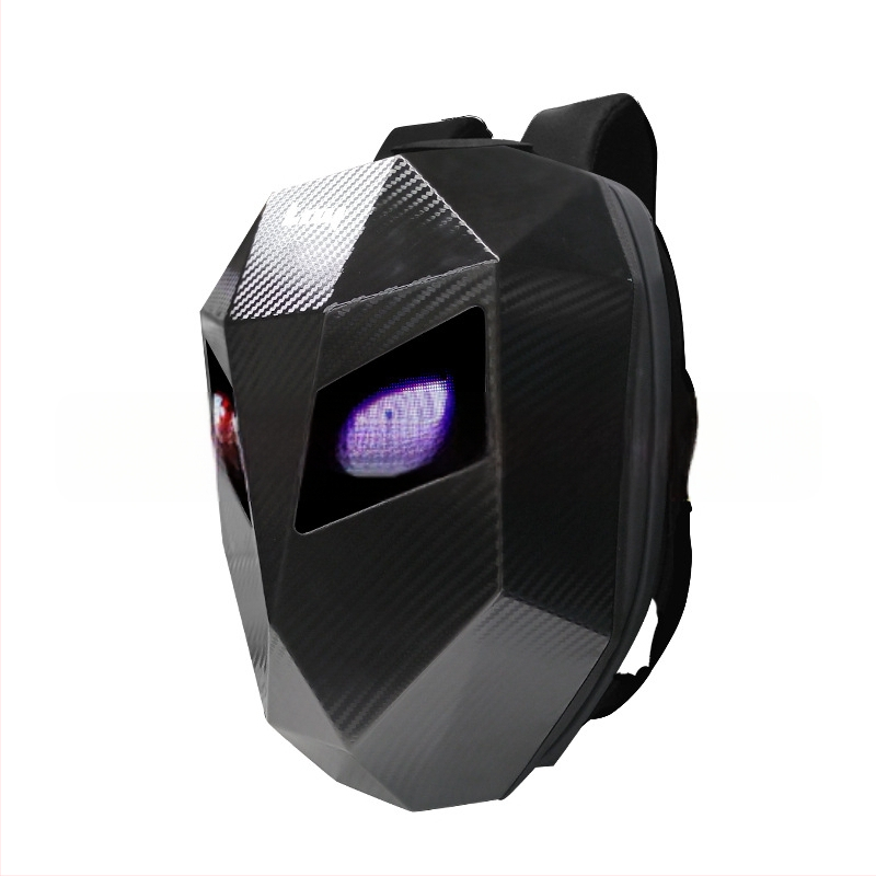 LOY Dviračių kuprinė, 20L, ABS+PC, Anglies pluošto tekstūra, Įtrauktos lietaus gaubtos, Tinka motociklams ir dviračiams