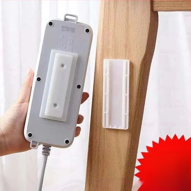 Öntapadós falra szerelhető aljzat tartó, lyukasztás nélkül, műanyag, japán stílus