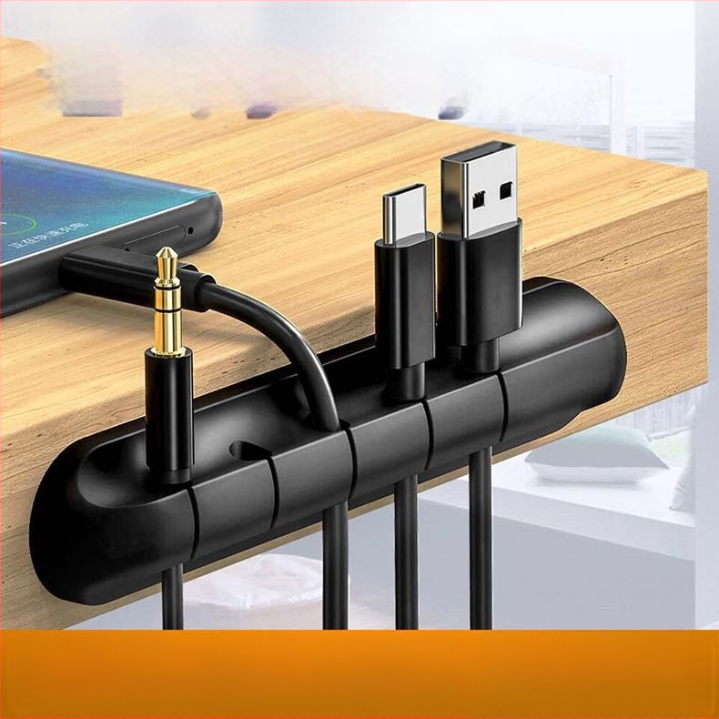 Asztali kábel rendező - öntapadó, PP anyag, kreatív stílus (Megjelenés éve: 2020; Tárolási helyszínek: asztal, hálószoba, nappali)