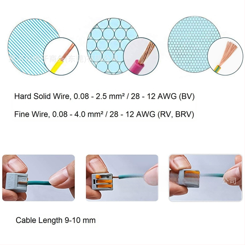 Crimp terminal blokų rinkinys, 60 vnt, Konektorių serija, PE dangtis, greitasis jungtis