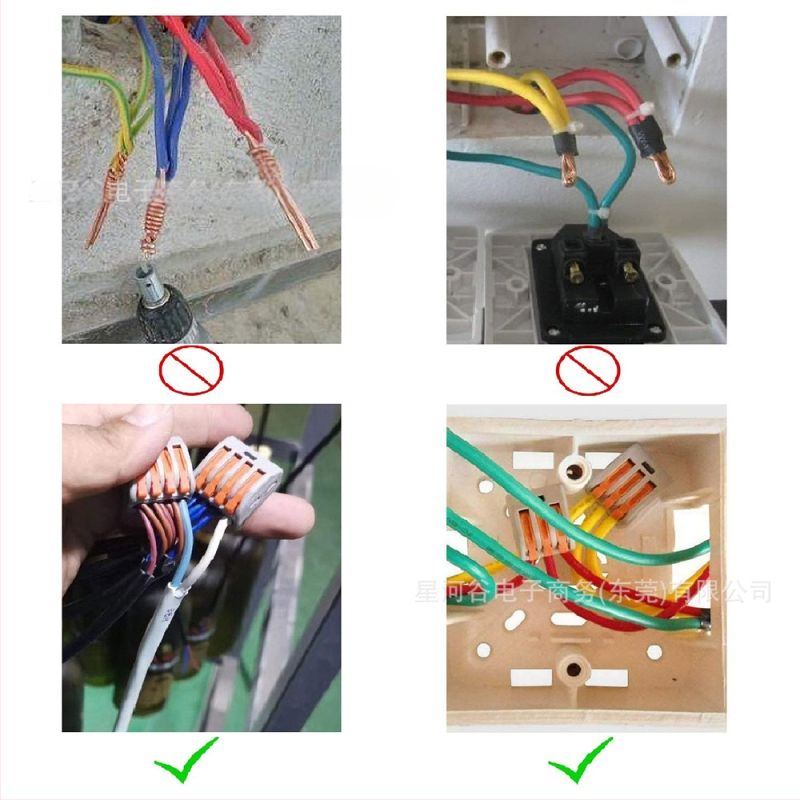 Crimp terminal blokų rinkinys, 60 vnt, Konektorių serija, PE dangtis, greitasis jungtis