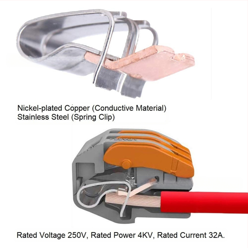 Crimp terminal blokų rinkinys, 60 vnt, Konektorių serija, PE dangtis, greitasis jungtis