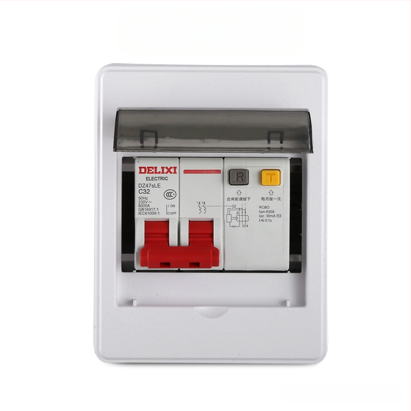 2-4 polių paviršinis montavimas ABS apsaugos dėžutė nuo srovės nutekėjimo, 63 A, CCC sertifikatas