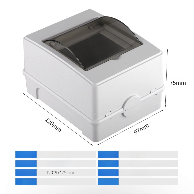 2-4 polių paviršinis montavimas ABS apsaugos dėžutė nuo srovės nutekėjimo, 63 A, CCC sertifikatas