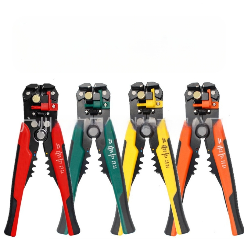 Pet u jedan: automatske klešta za skidanje izolacije kabela s bakrenim jezgrom, plosnaste čeljusti, 0.2-6 mm², duljina hvata 170 mm, težina 380 g, ručke PP+TPR