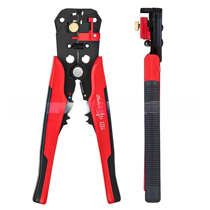 Pet u jedan: automatske klešta za skidanje izolacije kabela s bakrenim jezgrom, plosnaste čeljusti, 0.2-6 mm², duljina hvata 170 mm, težina 380 g, ručke PP+TPR