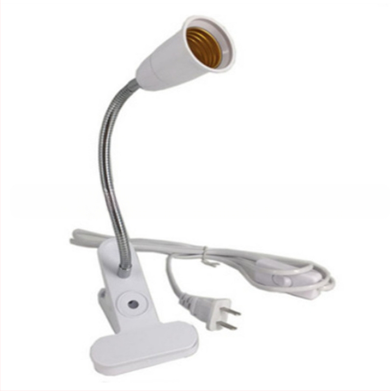 E27 LED lempos laikiklis su žarnos įtvaru – ugniai atsparus, 220V, srovė 220A, 80°C, modelis Hose clamp lamp holder