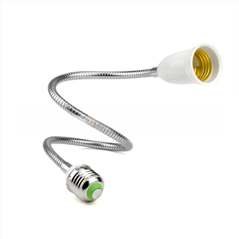 E27 pasukamas lempos laikiklis su žarnos išplėtimo laidu, PC ugniai atsparus korpusas, 85-265V, 2A